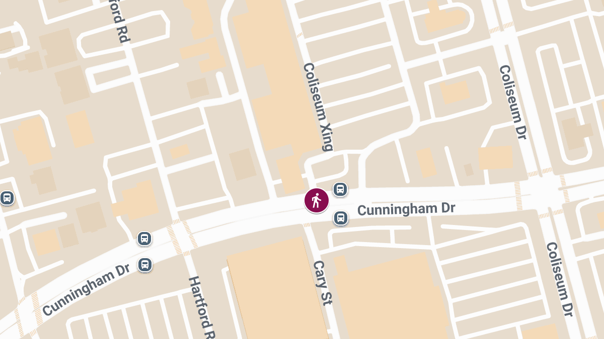 Pedestrian Struck Near Coliseum Xing & Cunningham Dr