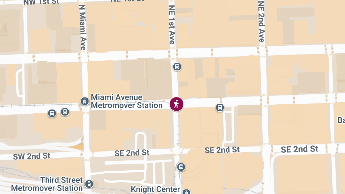 Pedestrian Struck Near SE 1st Ave & SE 1st St