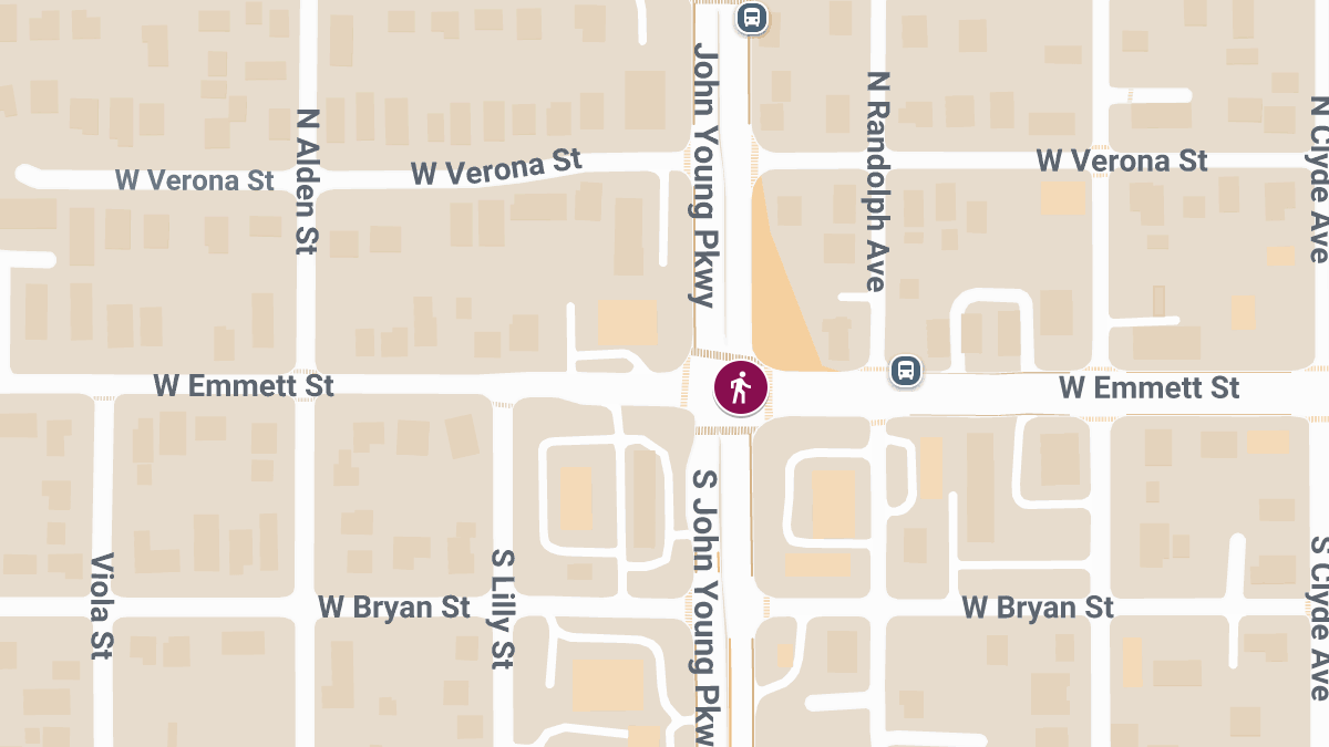 Pedestrian Struck by Vehicle at N John Young Pkwy & W Emmett St