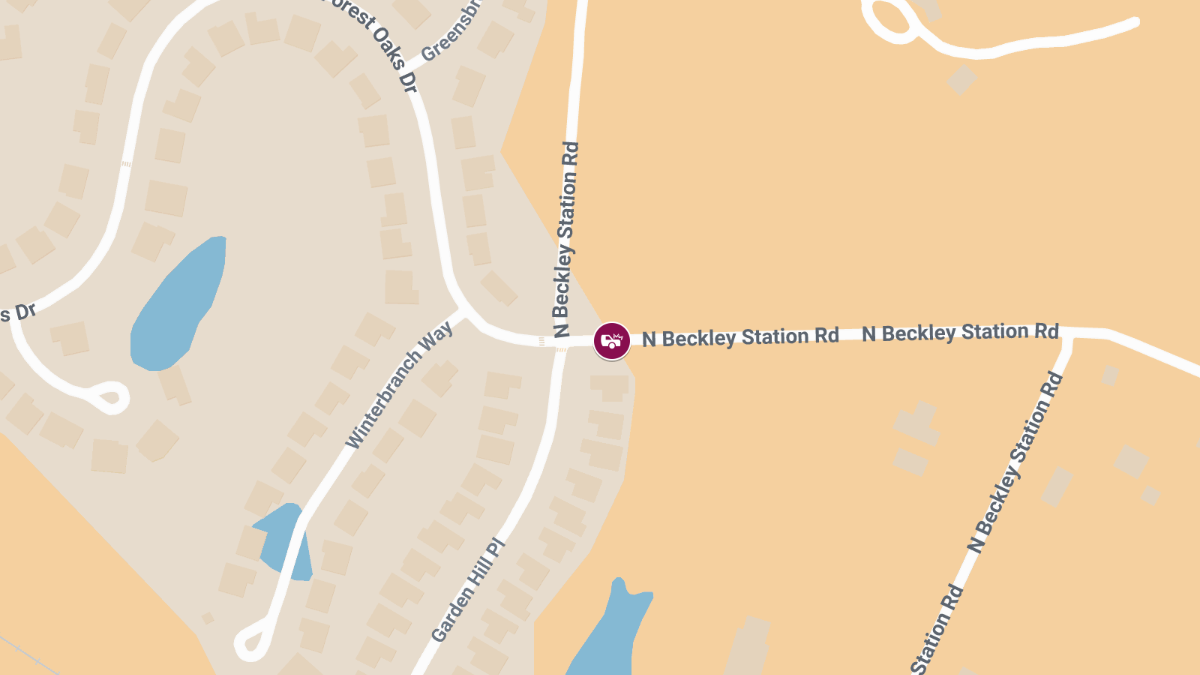 Person Injured in Two-Vehicle Wreck on N Beckley Station Rd