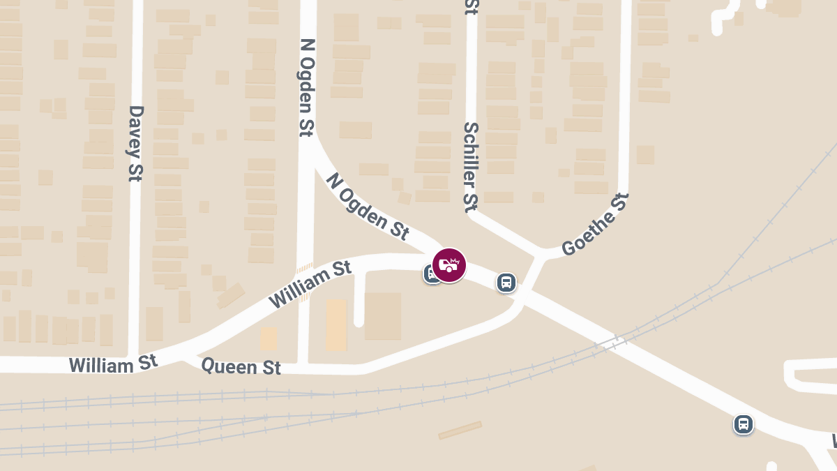 Rollover Crash With Injuries at Ogden St and William St