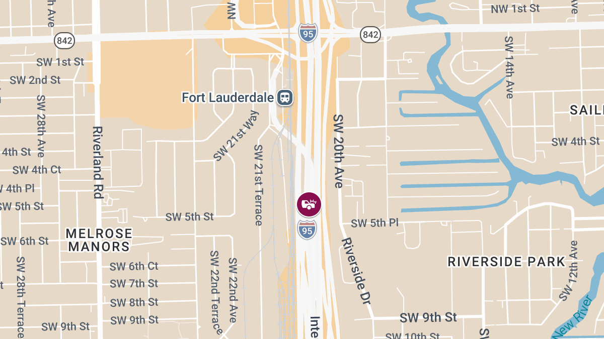 Rollover Injury Crash on I-95 Near Broward Blvd