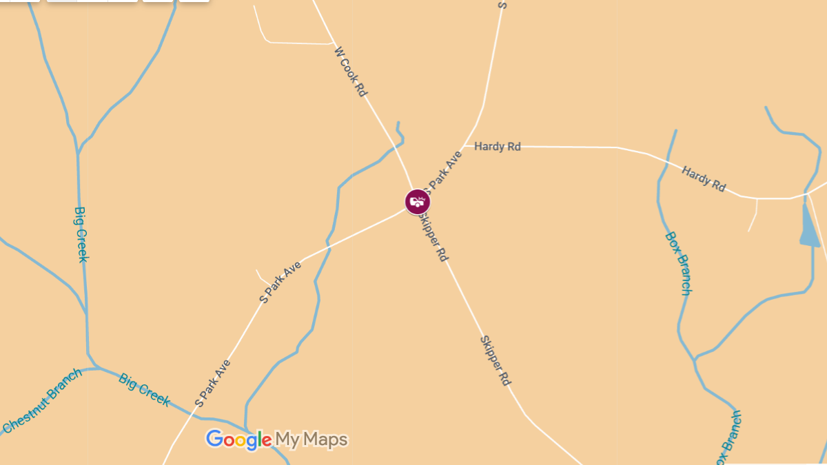 S Park Ave and Skipper Rd, near Geneva County line