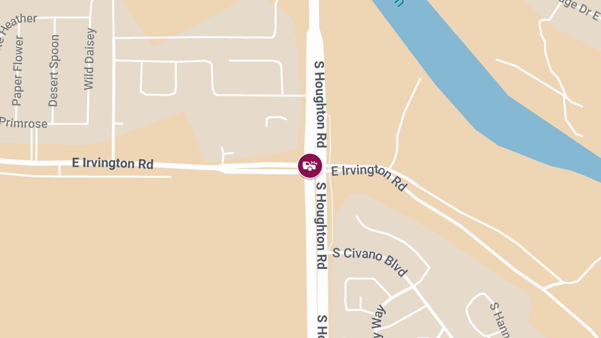 Serious Injury Crash at S Houghton Rd & E Irvington Rd