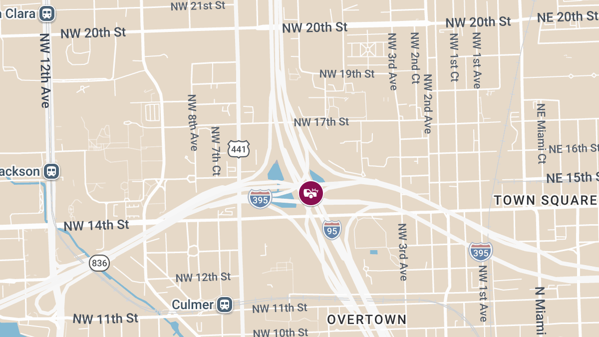 Serious Injury Crash on I-95 NB to I-395 Ramp