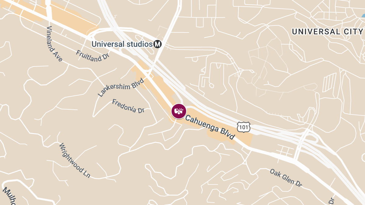 Three Injured in Head-On Crash on Cahuenga Blvd