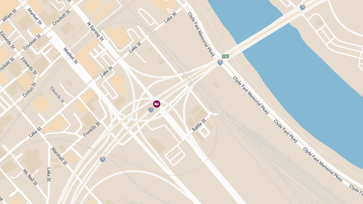 Three-Vehicle Injury Crash on I-20 at Spring St