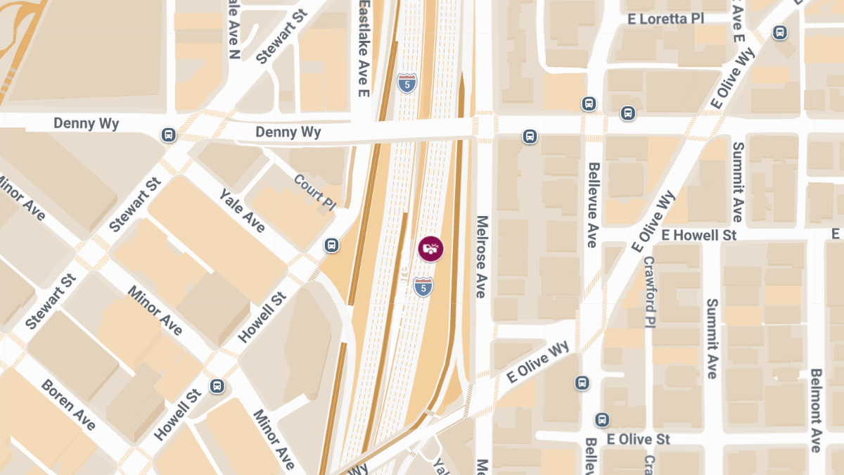 Three-Vehicle Injury Crash on I-5 NB at Holgate