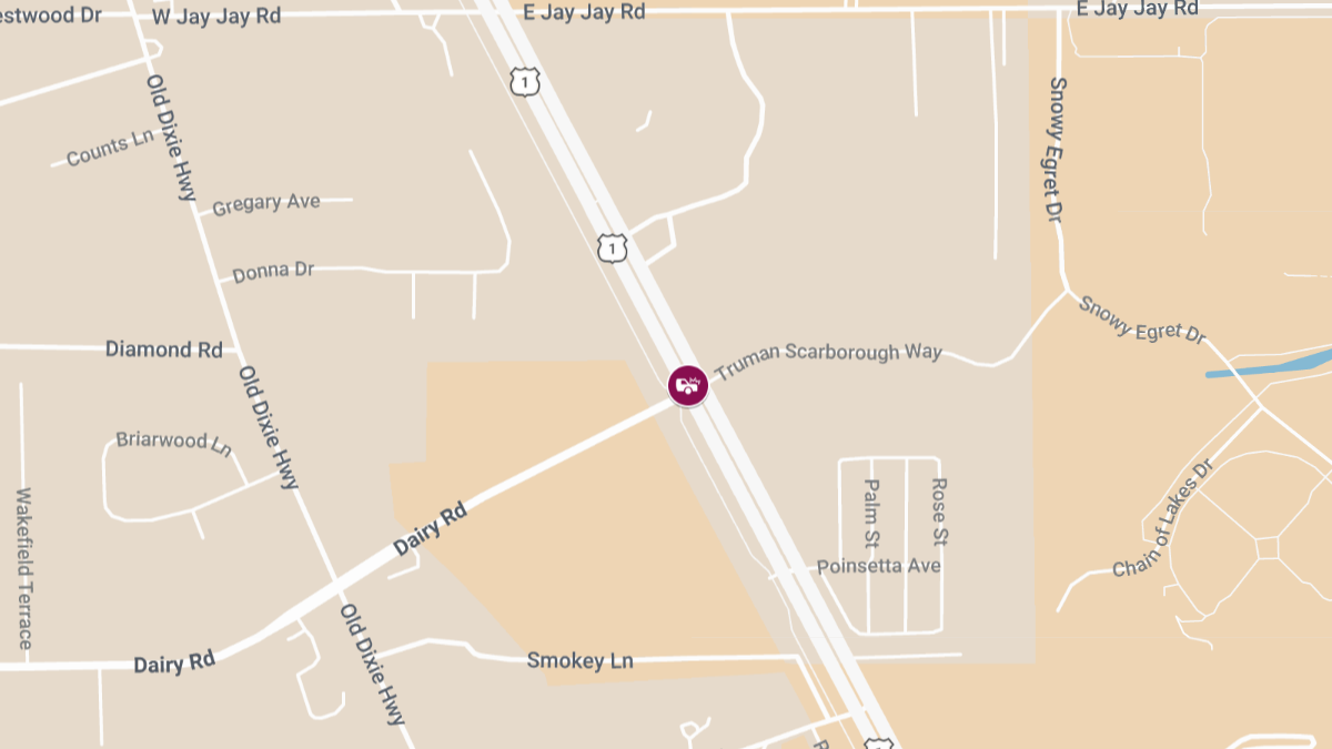 Traffic Collision Leaves Injuries at Dairy Rd & US-1