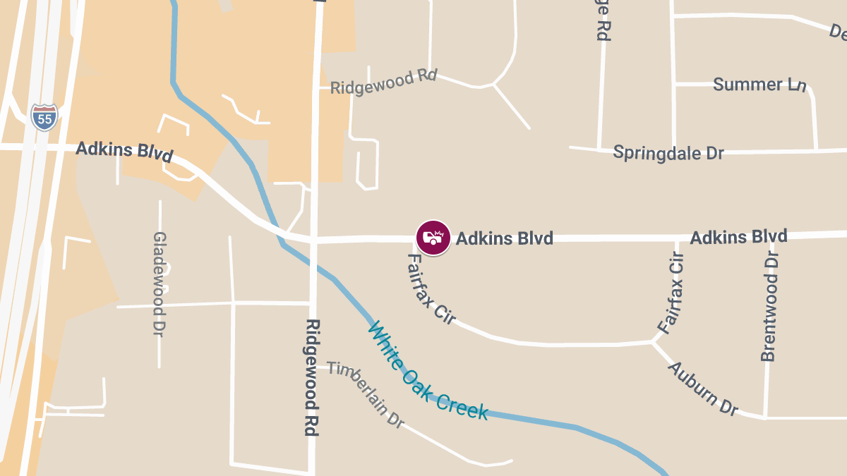 Traffic Collision With Injuries Near Adkins Blvd