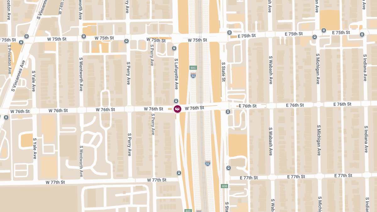 Traffic Collision With Injuries Reported at W 76th St & S Lafayette Ave