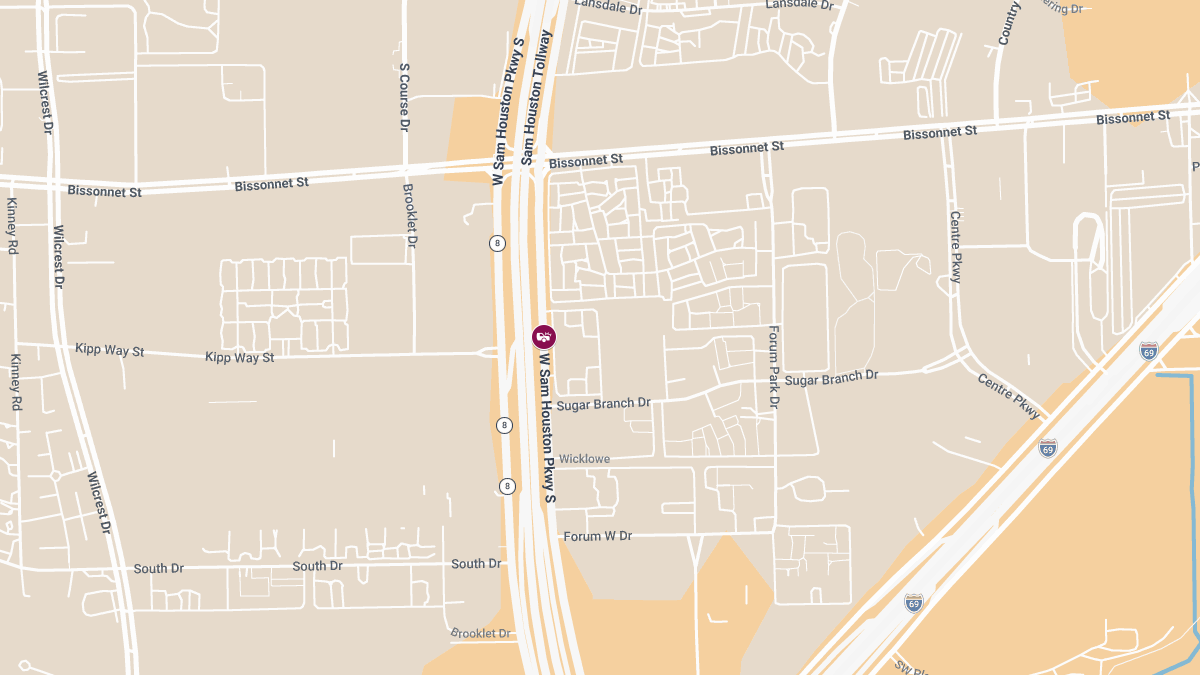 Traffic Collision With Injuries at W Sam Houston Pkwy S