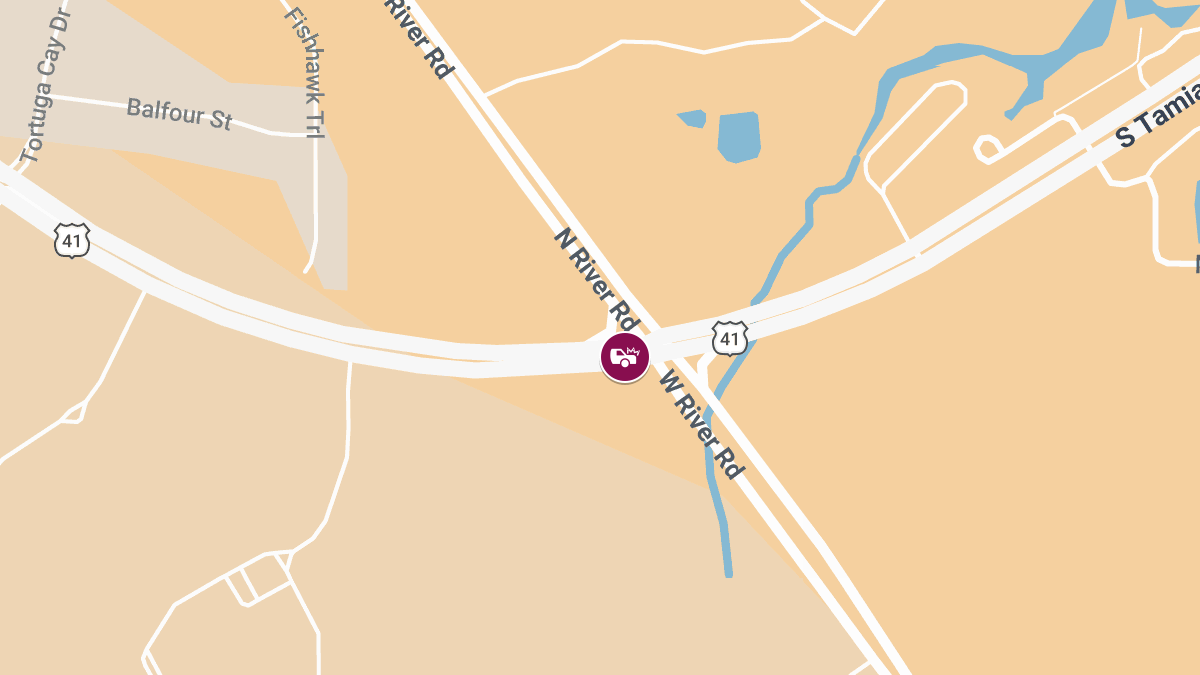 Traffic Crash With Injuries Reported at N River Rd & S Tamiami Trl