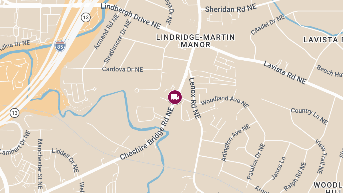 Truck Injures Pedestrian Near Cheshire Bridge Rd