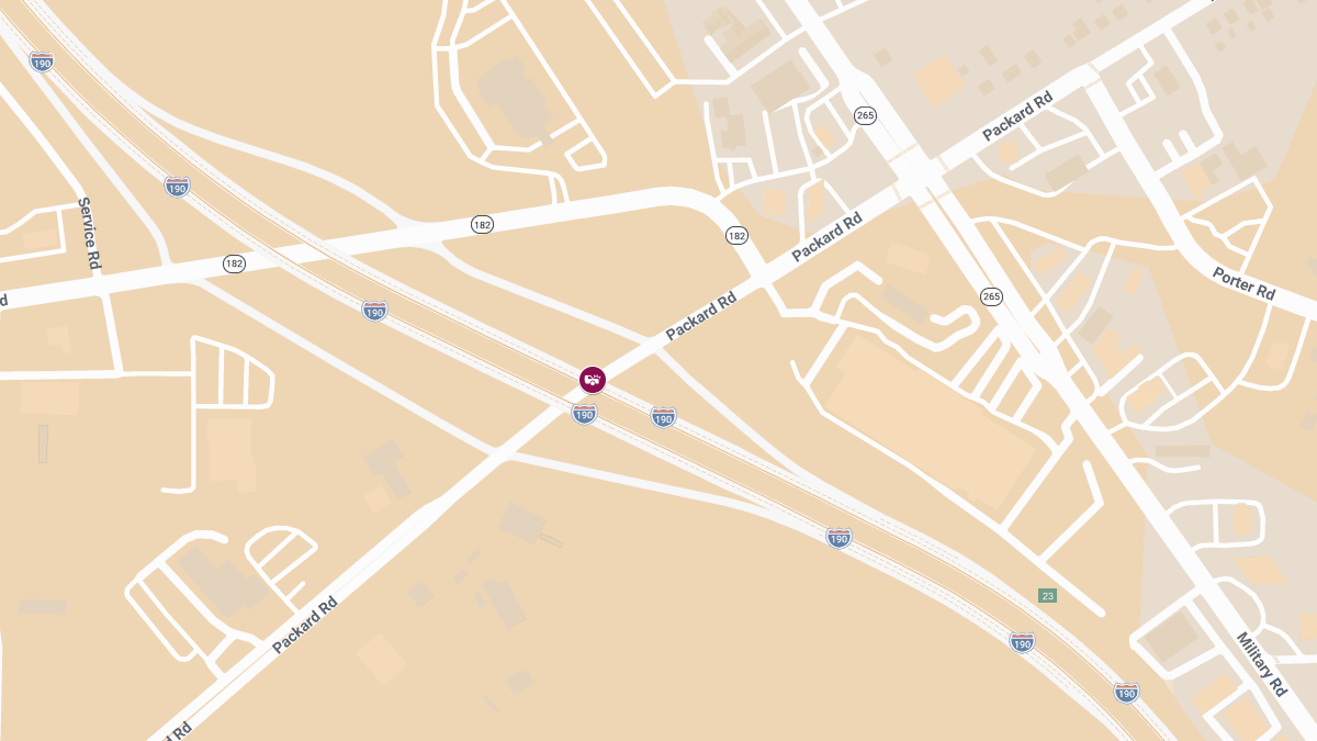 Two-Car Crash With Injuries Reported at Packard Rd & I-190 Ramp
