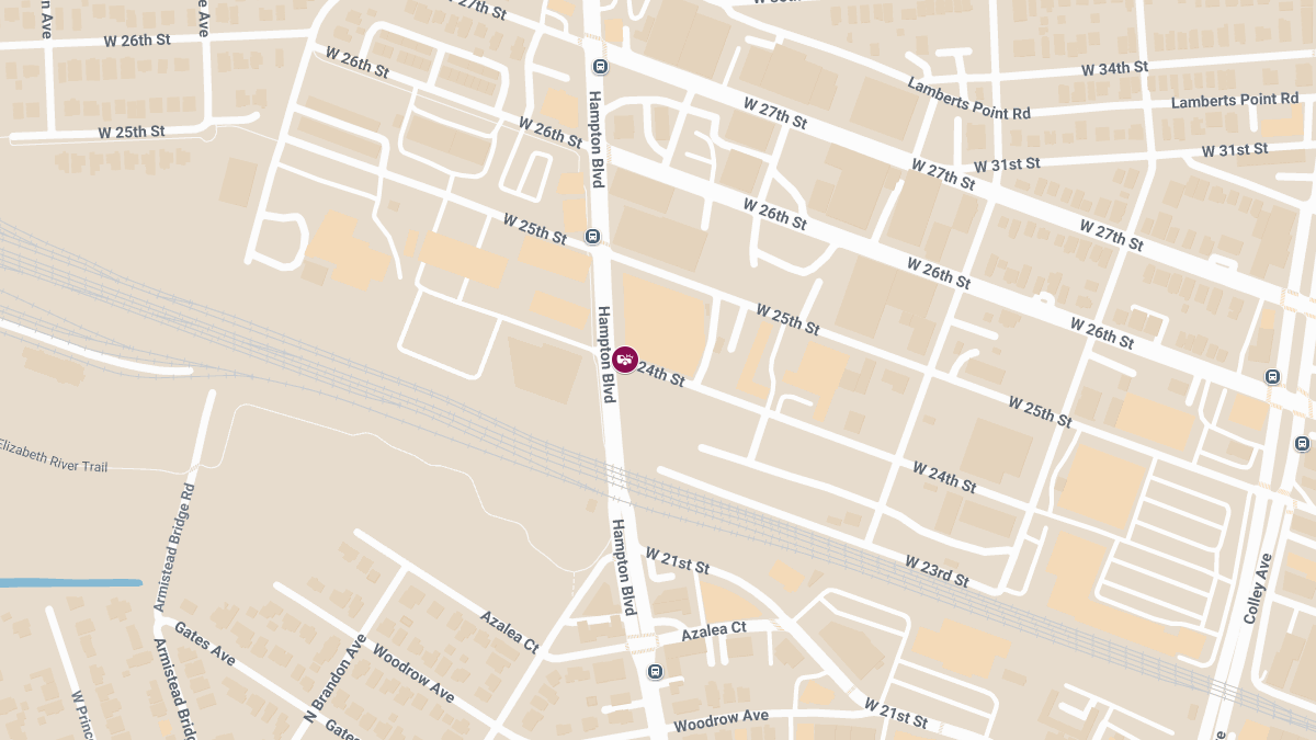 Two-Car Crash With Injuries at Hampton Blvd & W 24th St