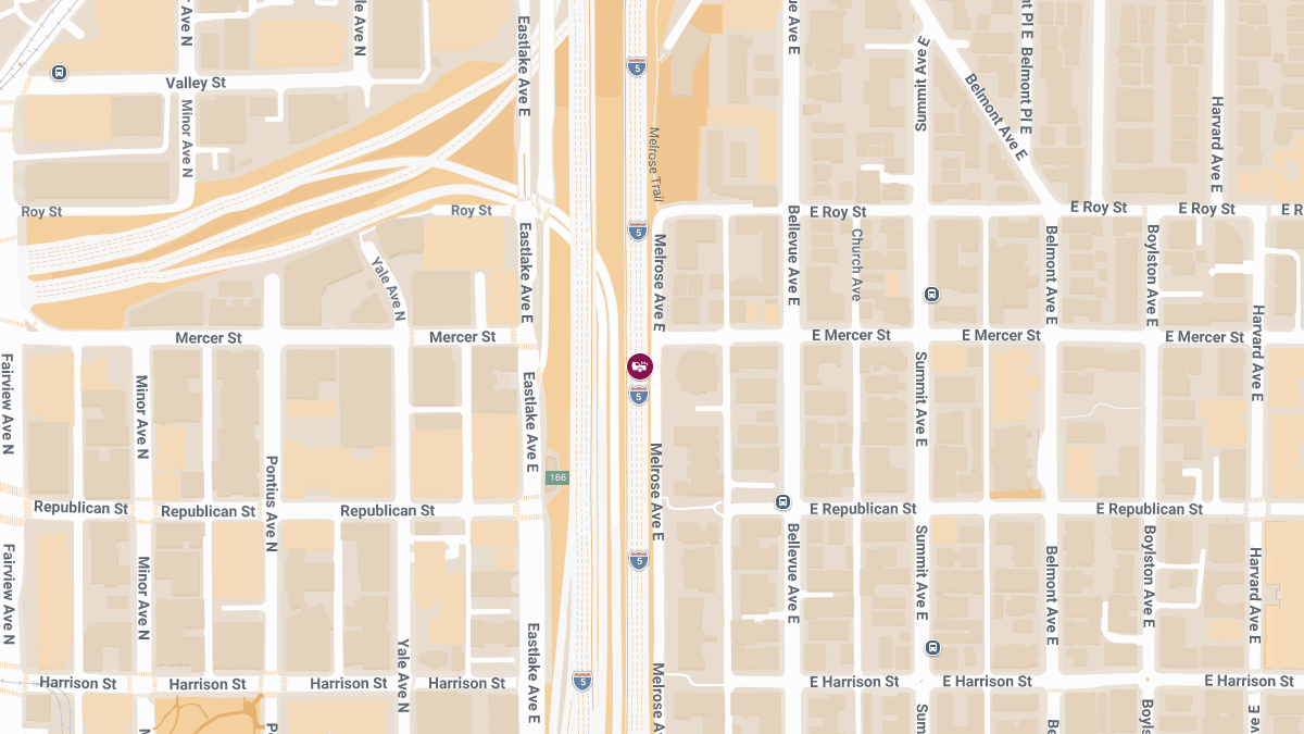 Two-Car Crash with Injuries on I-5 near Mercer St