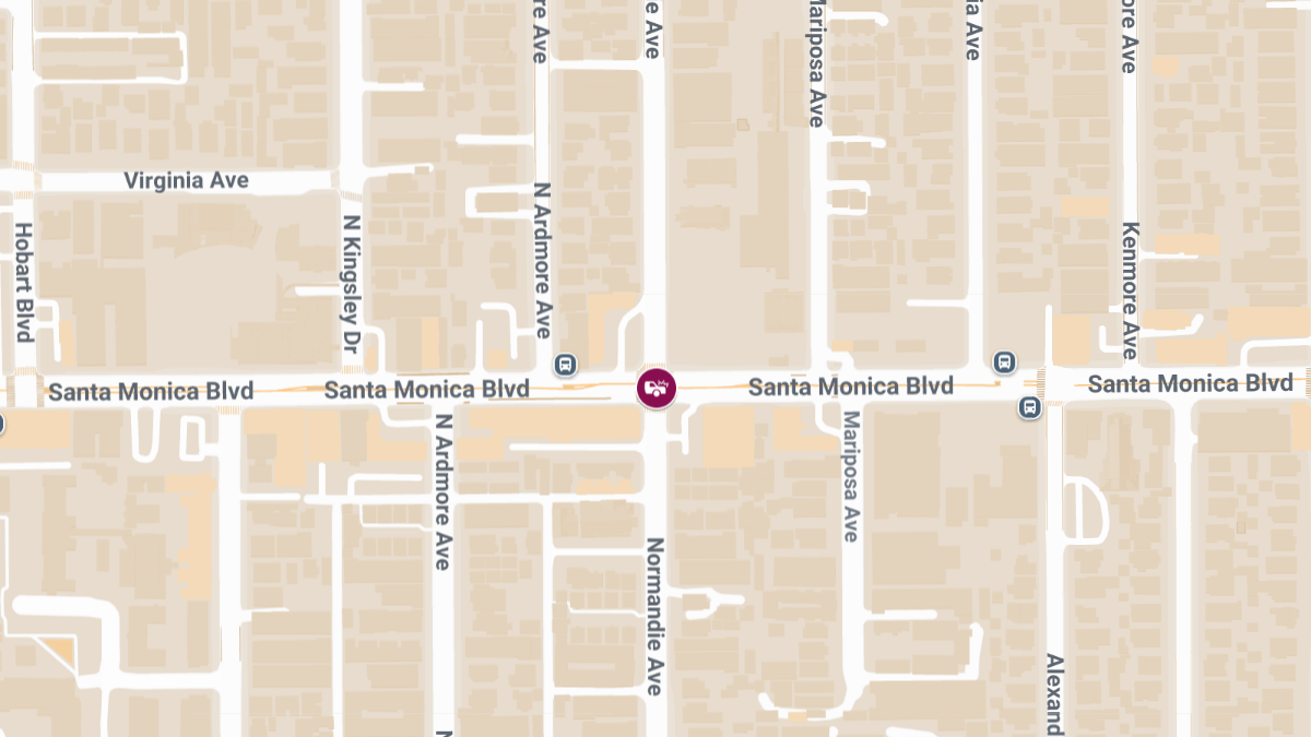 Two Injured in Crash at Normandie Ave & Santa Monica Blvd