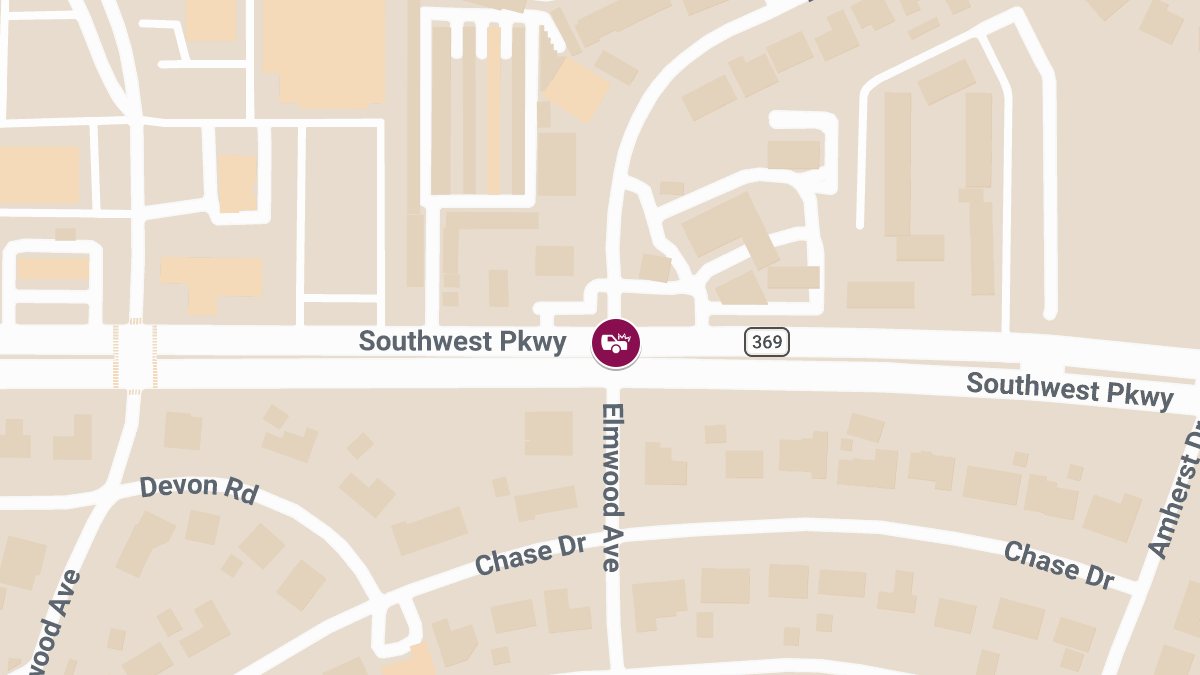 Two Injured in Crash at Southwest Pkwy & Elmwood Ave
