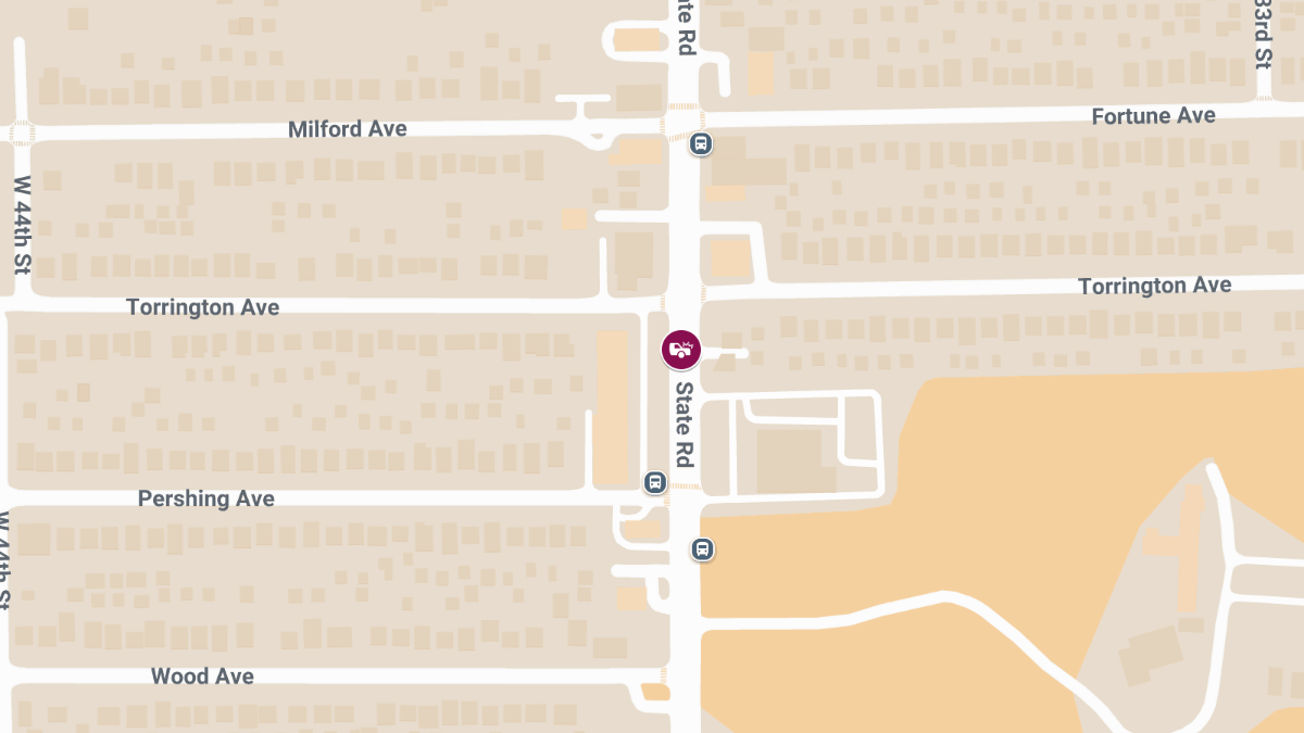 Two Injured in Crash at State Rd and Pershing Ave