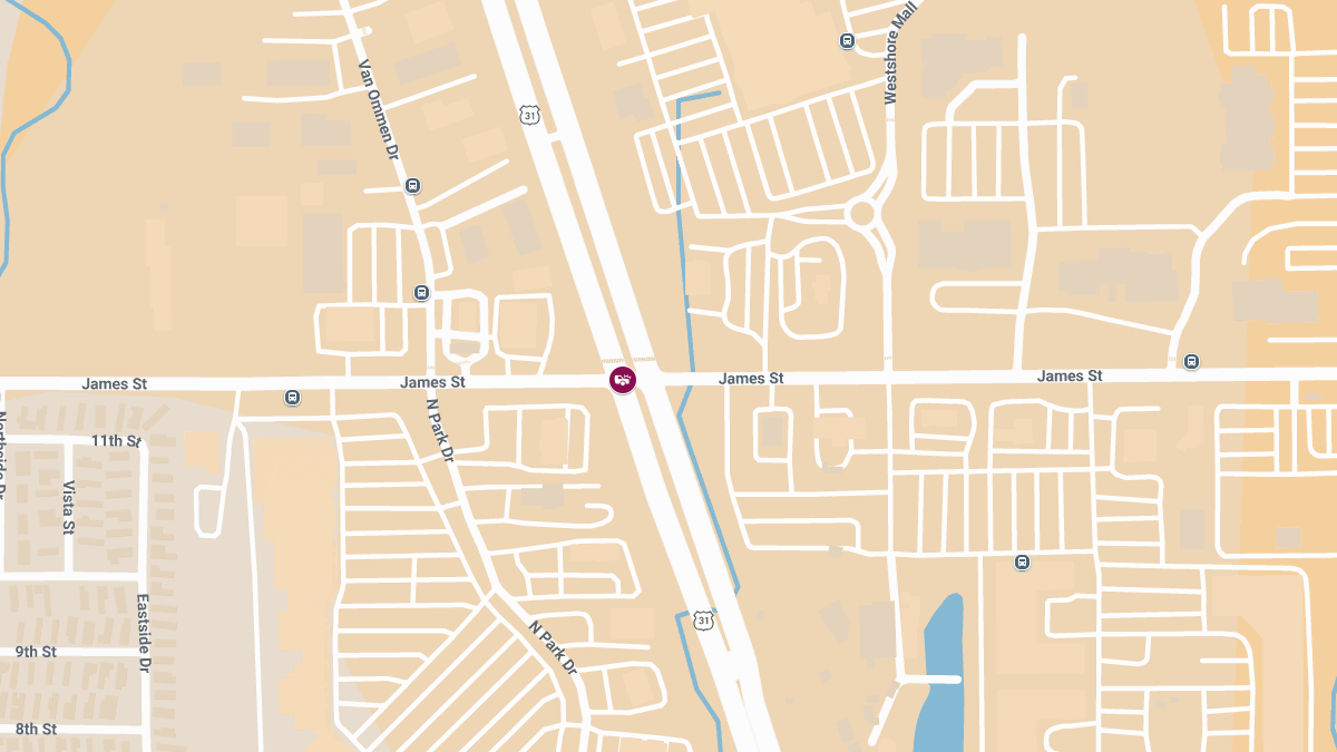 Two Injured in Crash at US-31 and James St