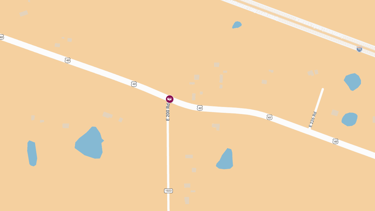 Two Injured in Head-On Crash on US Hwy 40 at E 200 Rd