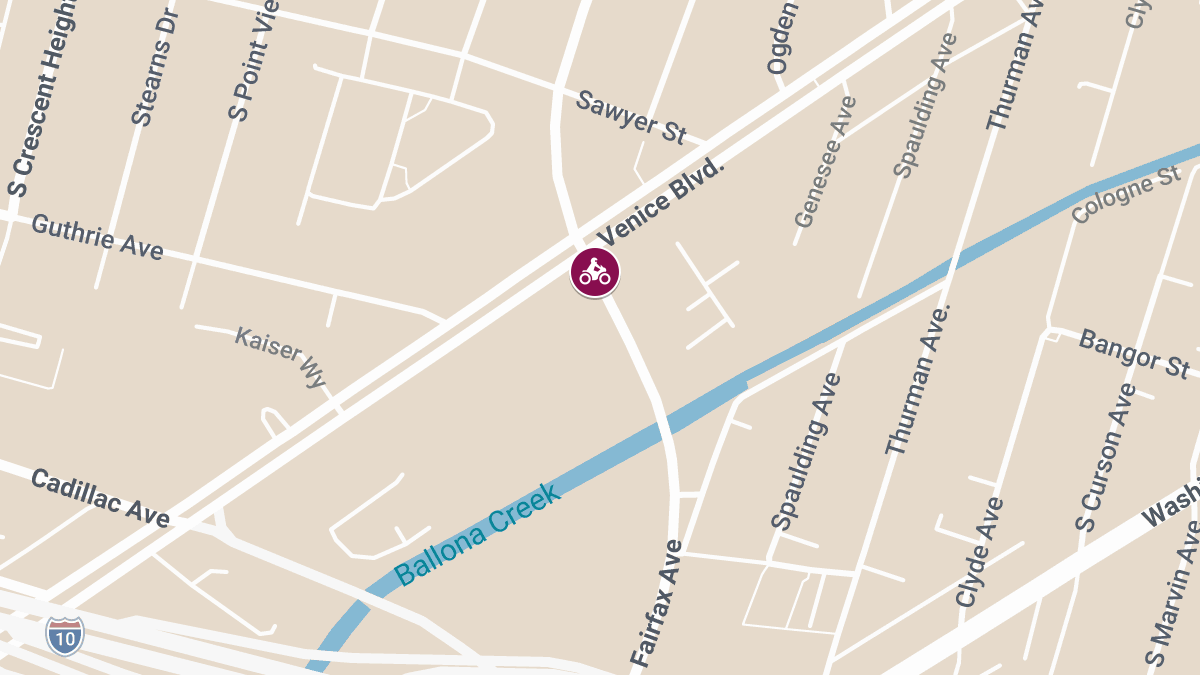 Two Injured in Motorcycle Crash at Venice Blvd & Fairfax Ave