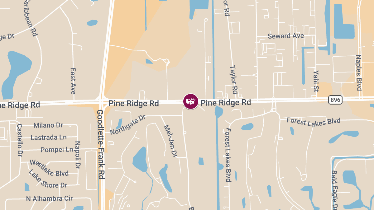 Two Injured in Vehicle Collision Near Pine Ridge Rd