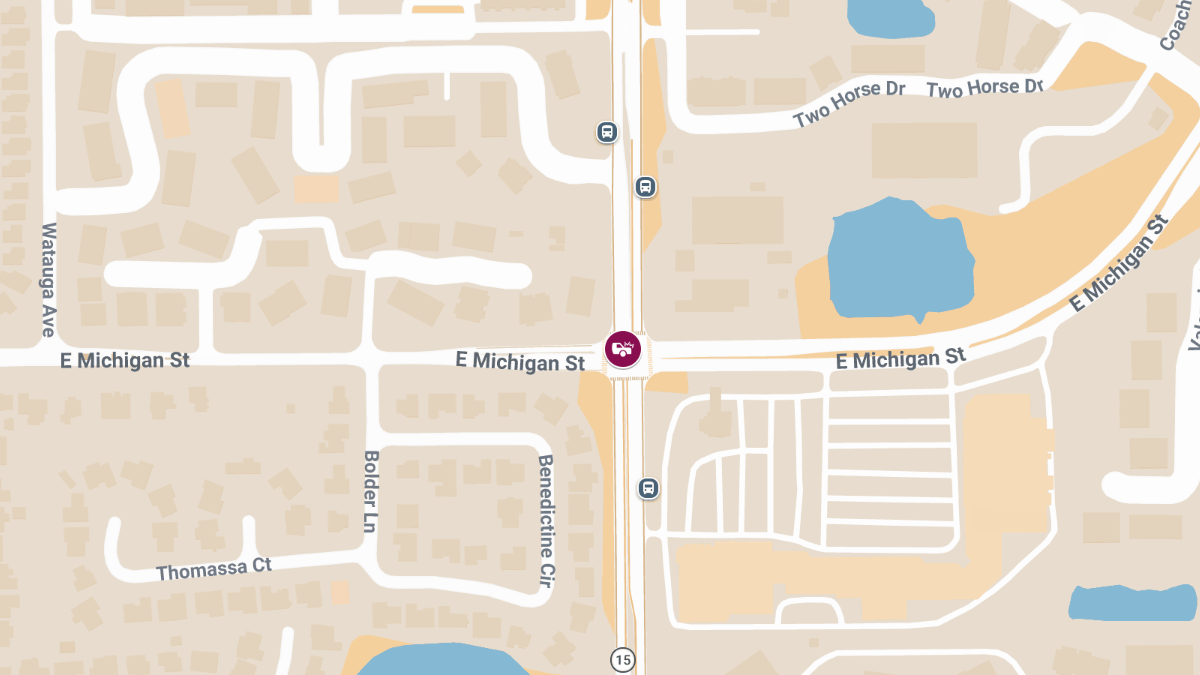Two-Vehicle Accident With Injuries at E Michigan St & Conway Rd