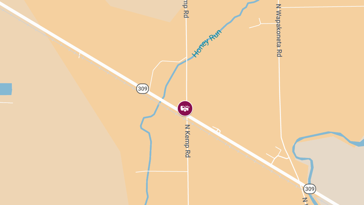 Two-Vehicle Accident With Injuries at Kemp Rd & SR 309