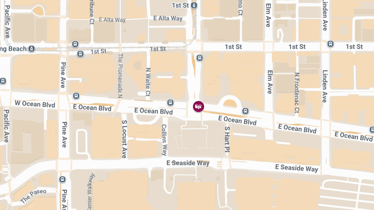 Two-Vehicle Accident With Injuries at Ocean Blvd & Long Beach Blvd