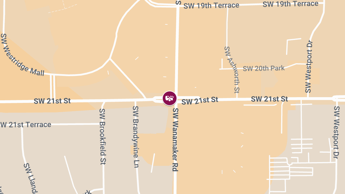 Two-Vehicle Accident With Injuries at SW 21st & Wanamaker
