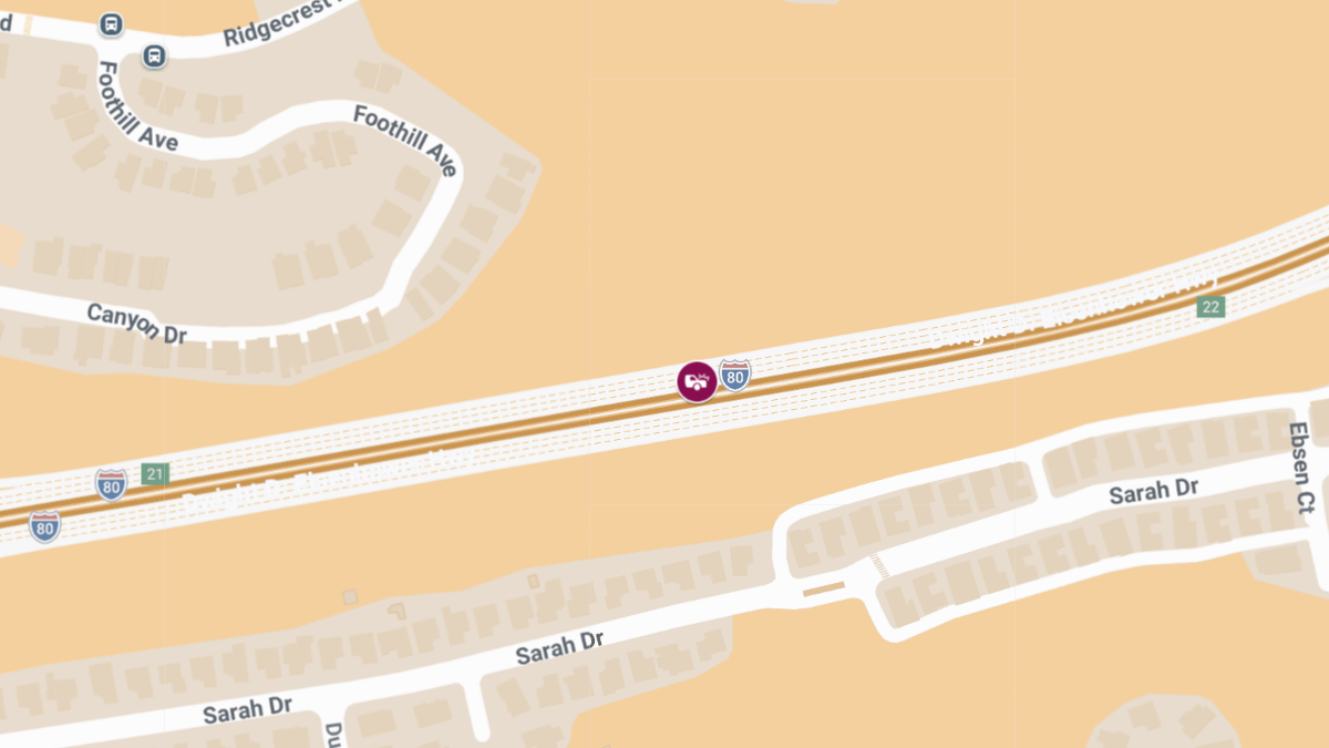 Two-Vehicle Accident With Injuries on I-80 Fwy