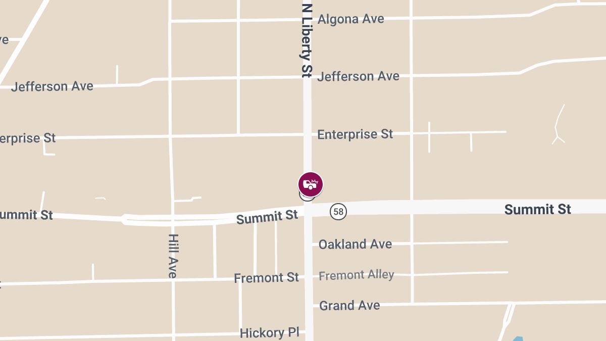 Two-Vehicle Accident at Summit St & N Liberty St; Injuries Reported