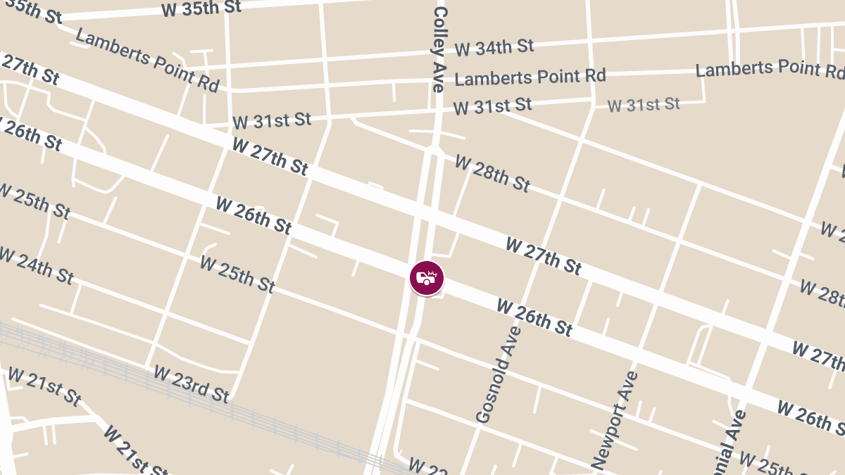 Two-Vehicle Crash With Injuries Reported Near Colley Ave & W 26th St