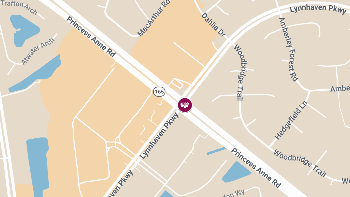 Two-Vehicle Crash With Injuries Reported Near Lynnhaven Pkwy & Princess Anne Rd