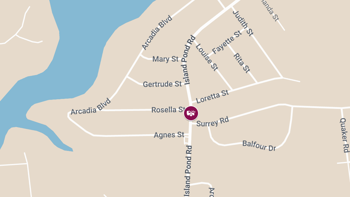Two-Vehicle Crash With Injuries Reported at Island Pond Rd & Surrey Rd