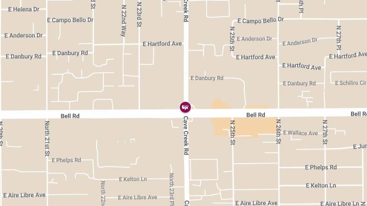 Two-Vehicle Crash With Injuries at Bell Rd & Cave Creek Rd