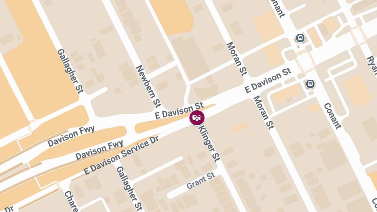 Two-Vehicle Crash With Injuries at Davison St & Klinger St