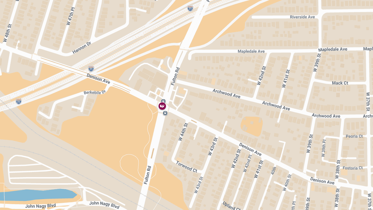 Two-Vehicle Crash With Injuries at Fulton Rd & Denison Ave