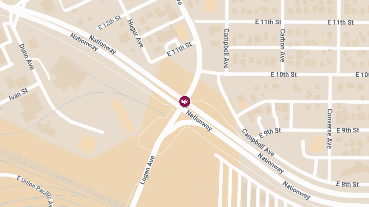 Two-Vehicle Crash With Injuries at Logan Ave & Nationway
