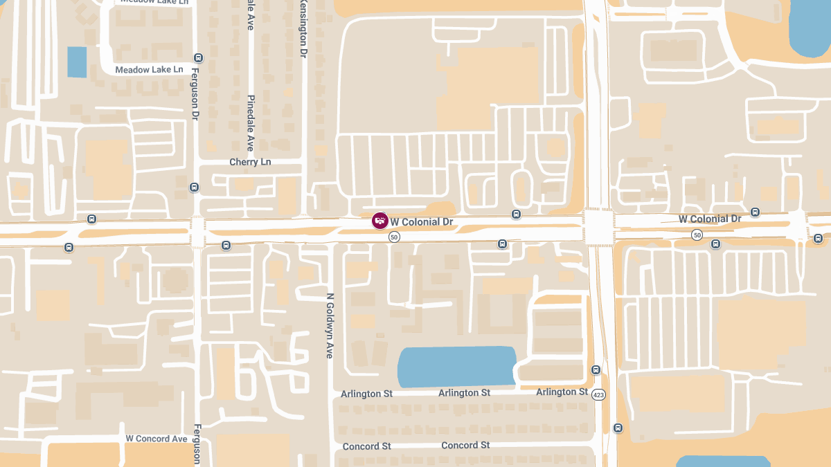 Two-Vehicle Crash With Injuries on W Colonial Dr