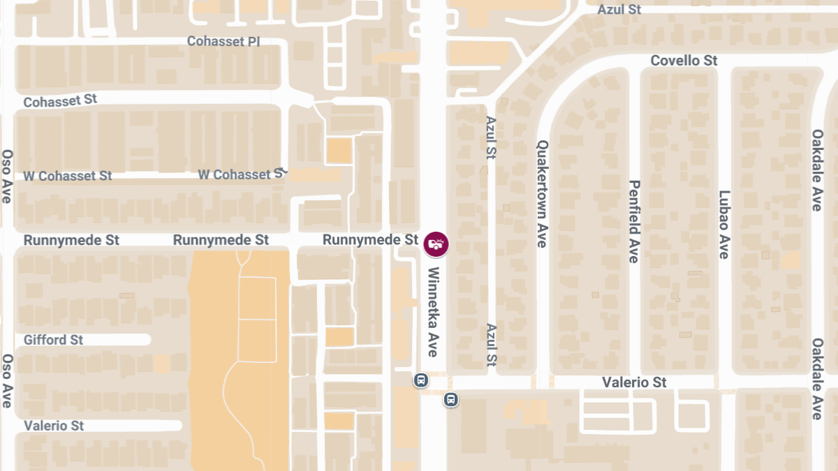 Two-Vehicle Crash With Injuries on Winnetka Ave