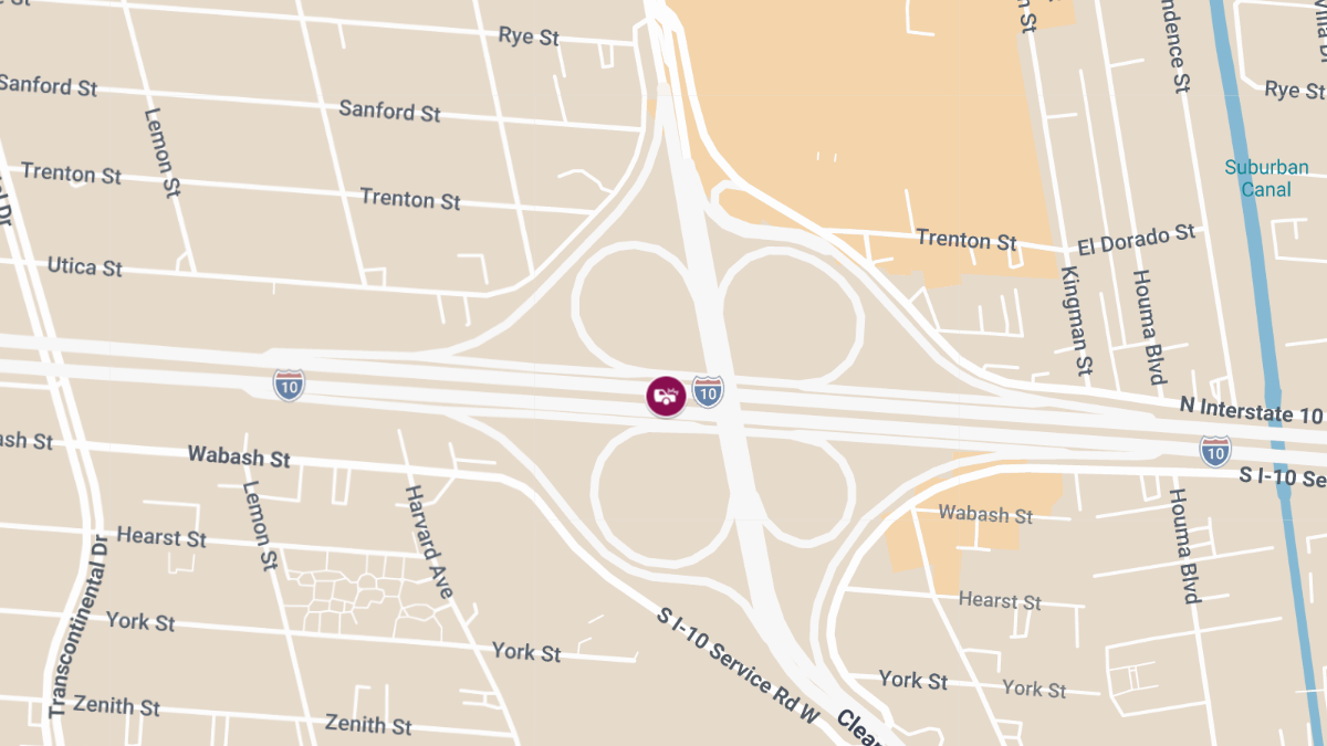 Two-Vehicle Crash with Injuries on I-10 Near Clearview Pkwy