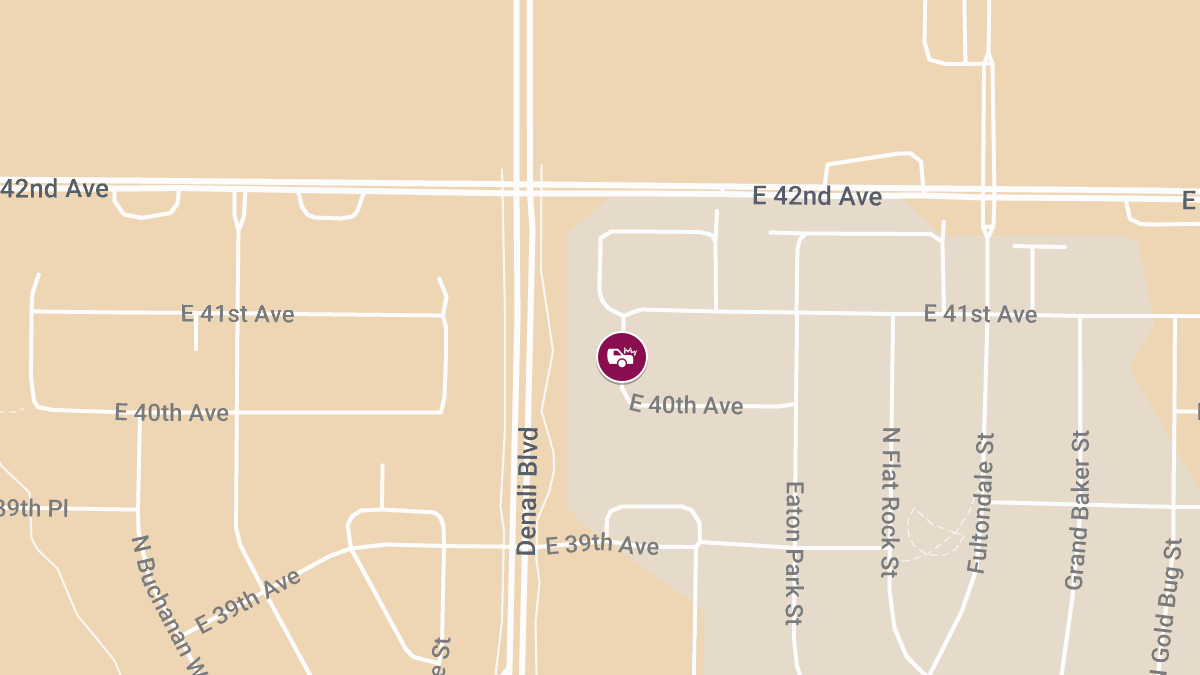 Two-Vehicle Injury Crash at E 40th Ave