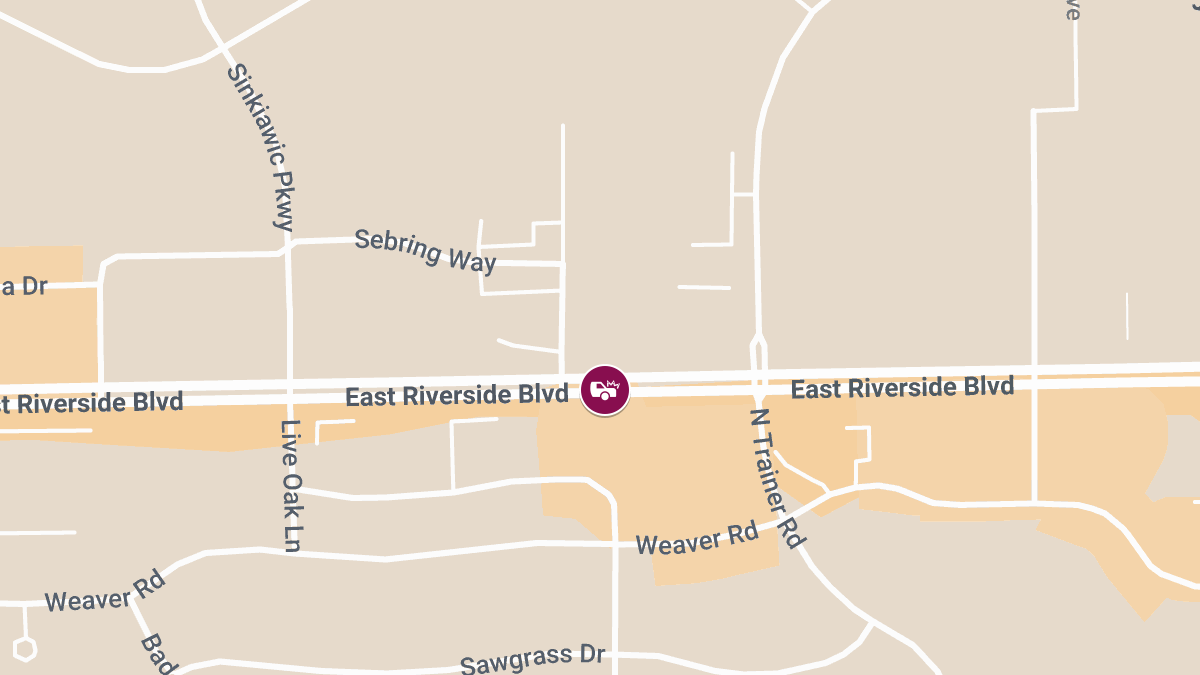 Two-Vehicle Injury Crash at E Riverside Blvd