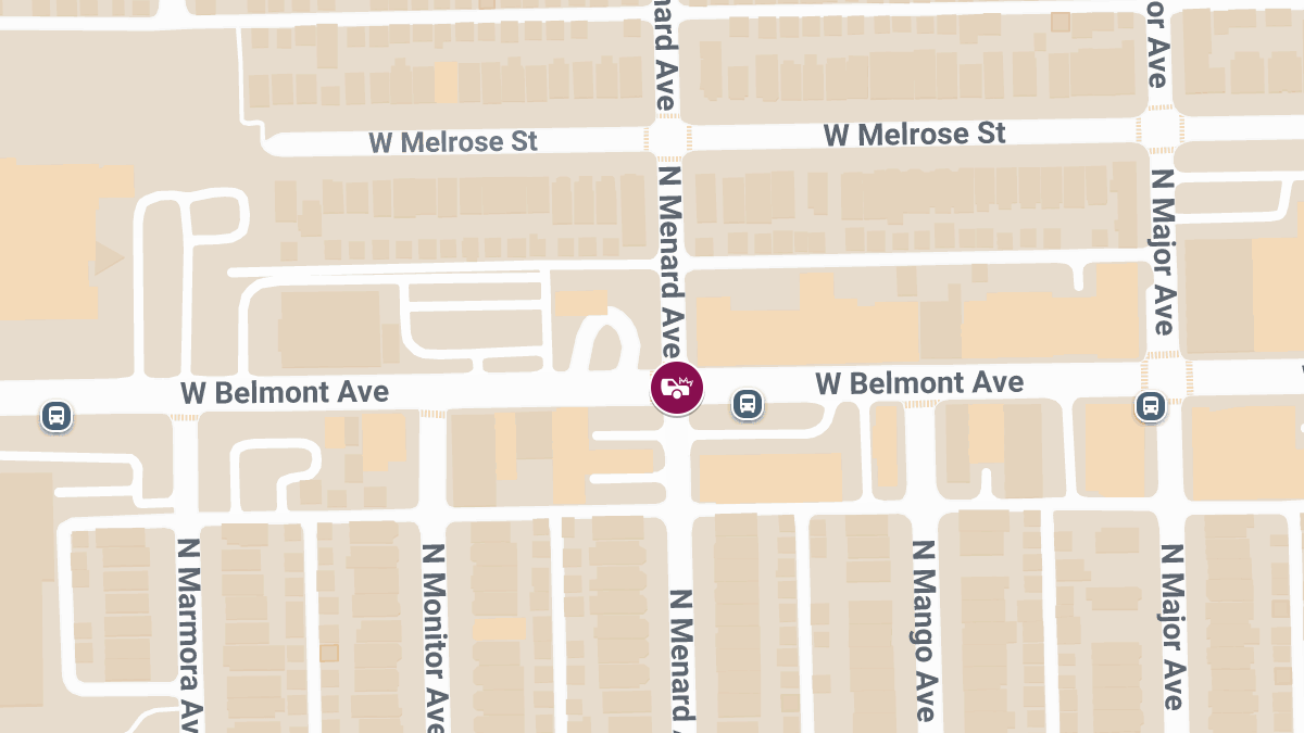 Two Vehicles Collide With Injuries at Menard Ave & Belmont Ave