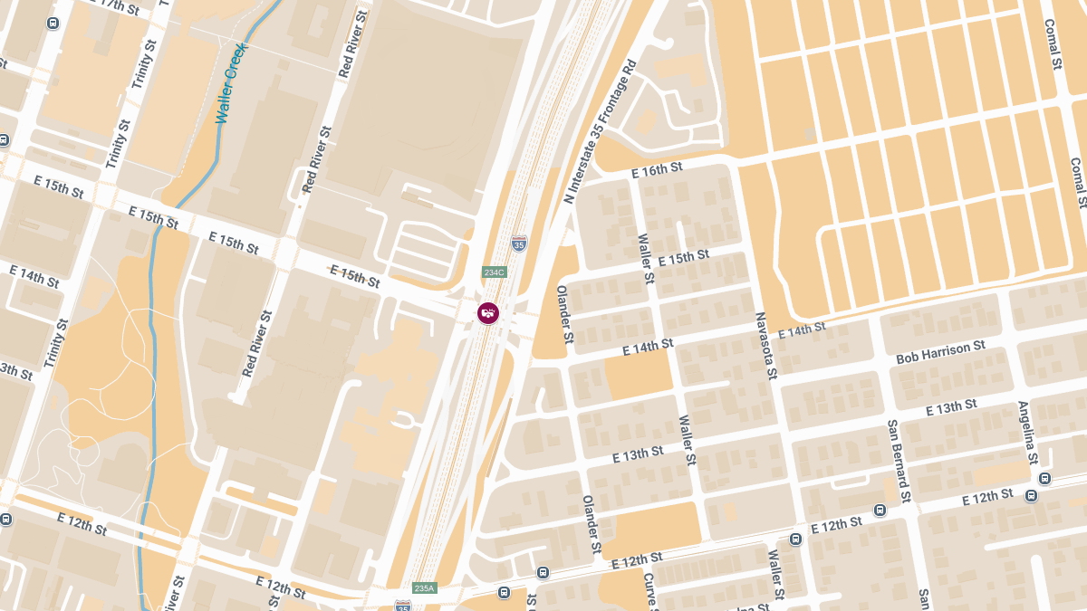 Vehicle Collision With Injuries Reported at I-35 S/B to 15th St Ramp Near UT Austin