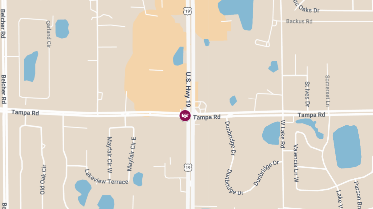 Vehicle Collision With Injuries at US-19 & Tampa Rd