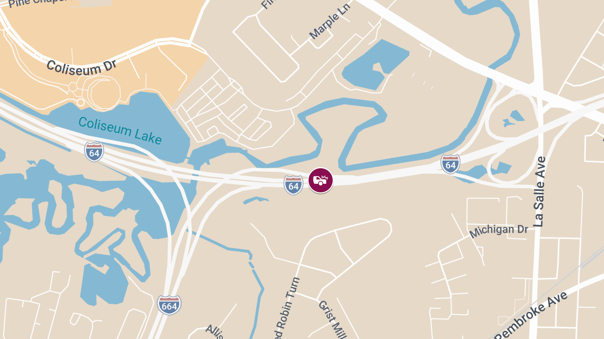 Vehicle Crash With Injuries on I-64 Near Exit 12